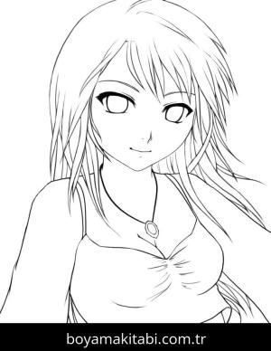 Anime Kızı boyama sayfası 49573, Anime Girl coloring page, 