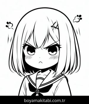 Anime Kızı boyama sayfası 49589, Anime Girl coloring page, 