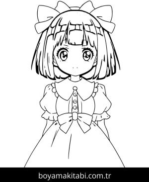 Anime Kızı boyama sayfası 49597, Anime Girl coloring page, 