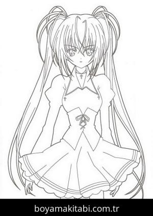 Anime Kızı boyama sayfası 49567, Anime Girl coloring page, 