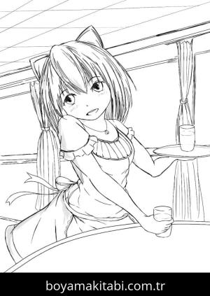 Anime Kızı boyama sayfası 49586, Anime Girl coloring page, 