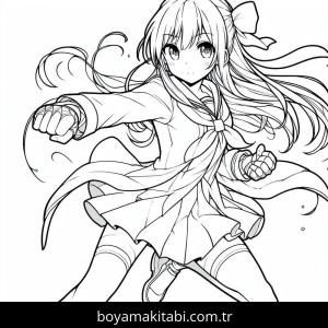 Anime Kızı boyama sayfası 49591, Anime Girl coloring page, 
