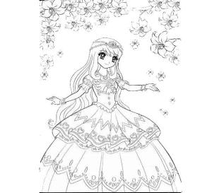 Anime Prenses boyama sayfası,  coloring page, Anime Prenses 2, 