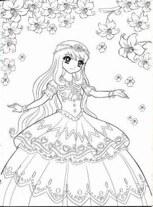 Anime Prenses boyama sayfası,  coloring page, Disney Prensesi, 