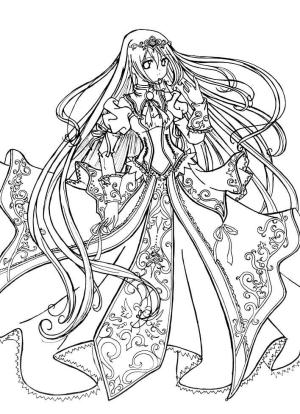 Anime Prenses boyama sayfası,  coloring page, Güzel Prenses, 