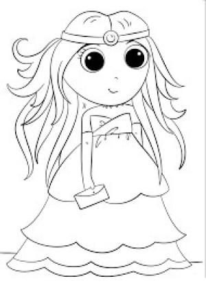 Anime Prenses boyama sayfası,  coloring page, Mutlu Prenses, 