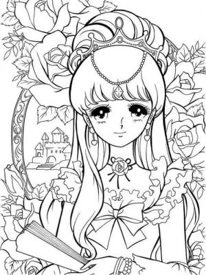 Anime Prenses boyama sayfası,  coloring page, Anime Prenses 8, 