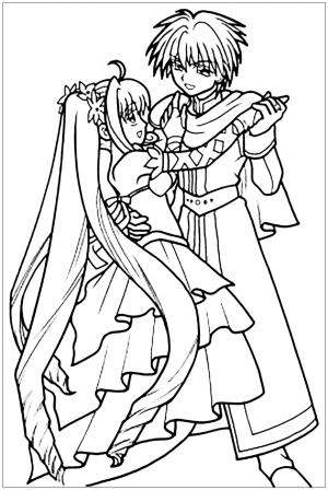 Anime Prenses boyama sayfası,  coloring page, Prenses Ve Prens, 