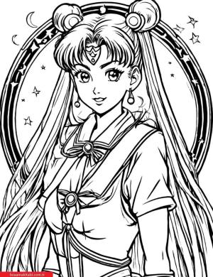 Anime boyama sayfası, Anime coloring page, , 