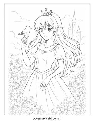 Anime boyama sayfası – keyifli zaman, renkli çizimler