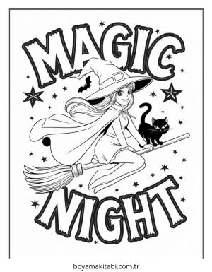 Anime boyama sayfası – renkli çizimler, okul öncesi