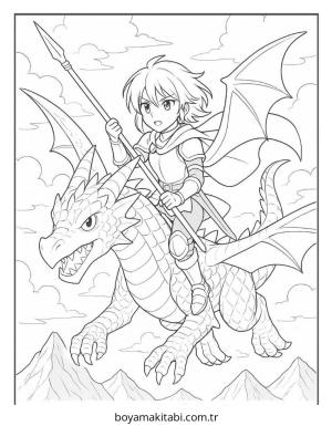 Anime boyama sayfası – yaratıcılığı geliştirir, keyifli zaman