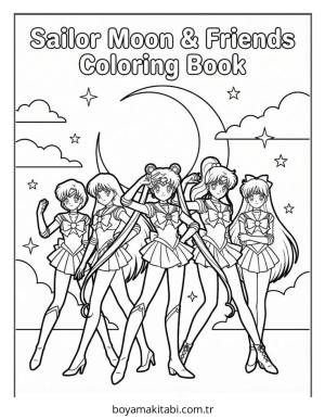 Anime boyama sayfası – keyifli zaman, renkli çizimler