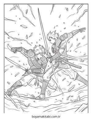 Anime boyama sayfası – eğitici aktivite, yaratıcılık