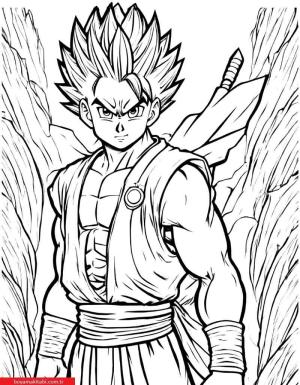 Anime boyama sayfası, Anime coloring page, , 