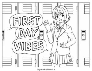 Anime boyama sayfası – renkli çizimler, okul öncesi