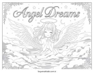 Anime boyama sayfası – sevimli karakter, sanatsal çalışma