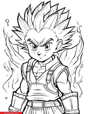 Anime boyama sayfası, Anime coloring page, , 