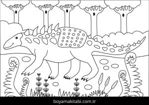 Ankylosaurus Dinazor Boyama