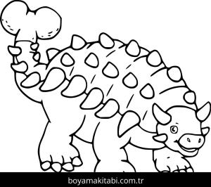 Ankylosaurus Dinazor boyama sayfası,  coloring page, , Very Easy Ankylosaurus Dinosaur