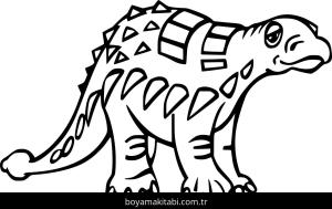 Ankylosaurus Dinazor boyama sayfası,  coloring page, , Cute Ankylosaurus Dinosaur