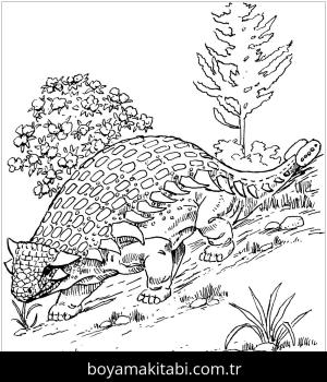 Ankylosaurus Dinazor boyama sayfası,  coloring page, , Ankylosaurus