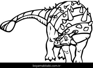 Ankylosaurus Dinazor boyama sayfası,  coloring page, , Talarurus Had Heavy Armour And A Club On Its Tail