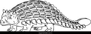 Ankylosaurus Dinazor boyama sayfası,  coloring page, , Simple Realistic Ankylosaurus Dinosaurus