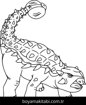 Ankylosaurus Dinazor boyama sayfası,  coloring page, , Simple Ankylosaurus Dinosaur