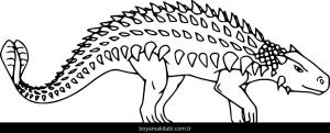 Ankylosaurus Dinazor boyama sayfası,  coloring page, , Very Simple Ankylosaurus Dinosaur