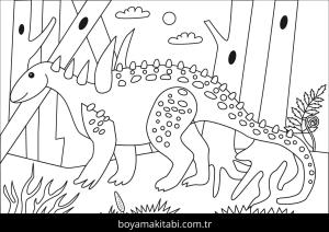 Ankylosaurus Dinazor Boyama