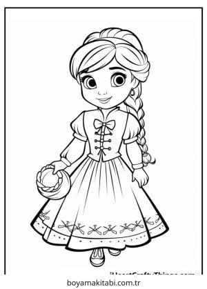 Anna boyama sayfası – keyifli zaman, renkli çizimler