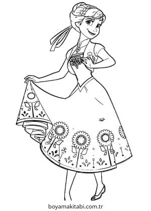 Anna boyama sayfası – boyama çalışması, yaratıcılığı geliştirir