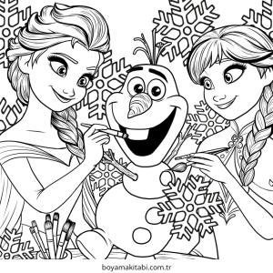 Anna boyama sayfası – sevimli karakter, sanatsal çalışma