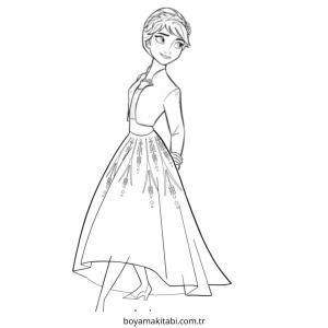 Anna boyama sayfası – basit çizim, kolay boyama