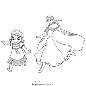 Anna boyama sayfası – sanatsal çalışma, çocuklar için