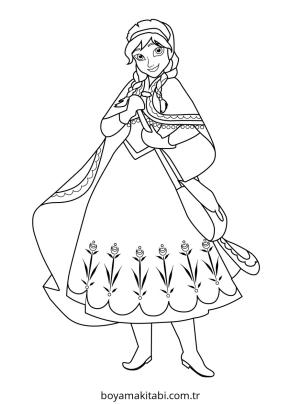 Anna boyama sayfası – el becerilerini geliştirir, boyama çalışması