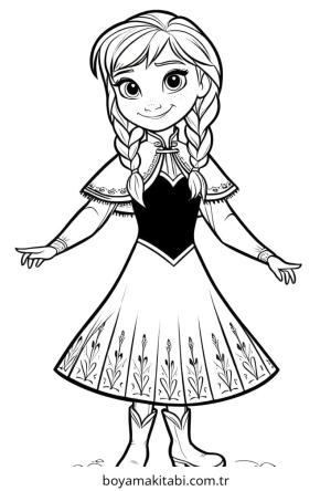 Anna boyama sayfası – çocuk aktivitesi, PDF indir