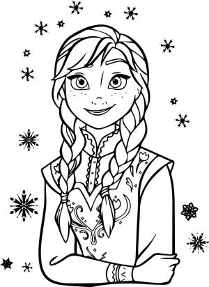 Anna boyama sayfası,  coloring page, Mutlu Anna, 