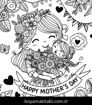 Anneler Günü boyama sayfası,  coloring page, , 