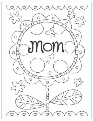 Anneler Günü boyama sayfası,  coloring page, Çiçekli En İyi Anne, 