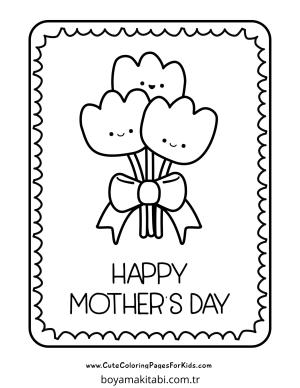 Anneler Günü boyama sayfası – evde etkinlik, ücretsiz yazdır