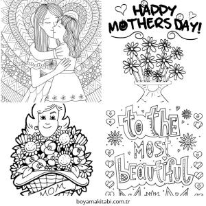 Anneler Günü boyama sayfası – eğitici aktivite, yaratıcılık