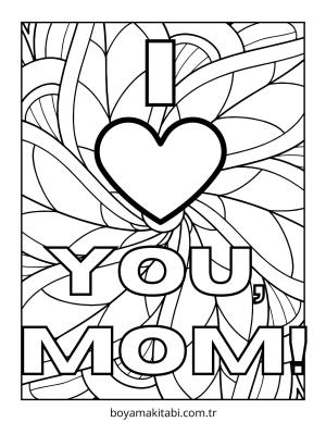 Anneler Günü boyama sayfası – yaratıcılığı geliştirir, keyifli zaman