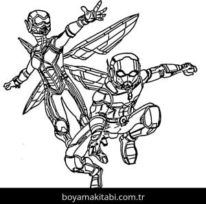 Ant Man boyama sayfası – yaratıcılık, eğlenceli etkinlik