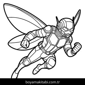 Ant Man boyama sayfası – el becerilerini geliştirir, boyama çalışması