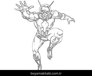 Ant Man boyama sayfası – çizgi film temalı, basit çizim