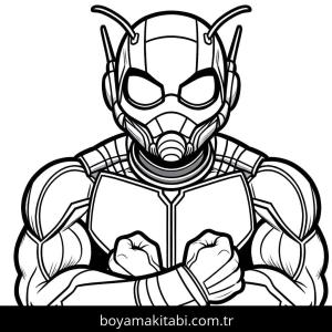 Ant Man boyama sayfası – çizgi film temalı, basit çizim