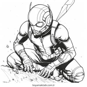 Ant Man boyama sayfası – boyama çalışması, yaratıcılığı geliştirir