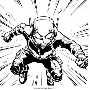 Ant Man boyama sayfası – PDF indir, sevimli karakter